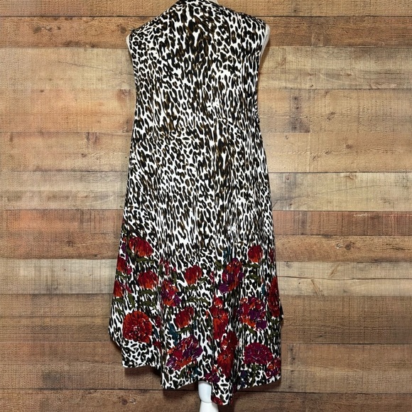 🌻 Flint & Moss Floral Leopard Sleeveless Sun Dress size Large Beach Boho - Picture 11 of 11